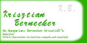 krisztian bernecker business card